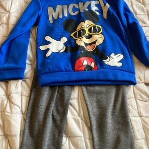 Boys Mickey Mouse Outfit Set Sweatpants and Sweatshirt Set